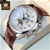 OLEVS 6667 Orologio da Uomo con Fasi Lunari, 7 Lancette Multifunzione, Orologio Meccanico Automatico di Lusso per Uomo d'Affari