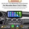 BONROAD Autoradio Bonroad con Schermo Touch da 10.25/12.8 Pollici, CarPlay Wireless e Android Auto per Mercedes Benz Classe C W205 GLC X253 Classe V W447