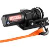 SucceBuy Verricello Elettrico Cablato 12V da 2500/3500 LBS per ATV/UTV con Cavo Sintetico da 32/39ft, Piastra di Montaggio in Alluminio con Passacavo per Rimorchio Auto