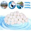 NONE Sfere Filtranti 1400g/2100g/2800g 50mm per Pulizia Piscina, Sfere in Fibra per Purificazione dell'Acqua, Attrezzatura per Pulizia Piscina