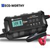 ECO－WORTHY Caricabatterie per Auto ECO-WORTHY 10A, Caricatore LiFePO4 12V con Attivazione per Batterie al Litio di Auto, Camion, Moto, Tosaerba, Barche e Batterie Marine