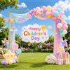 NONE Supporto per fondale quadrato in metallo dorato, struttura ad arco per matrimoni, espositore staccabile per palloncini e fiori, per feste, compleanni, cerimonie, decorazioni per la festa dei bambini