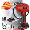 NONE Compressore d'aria portatile ricaricabile con batteria, pompa elettrica con manometro digitale e luce LED per auto, moto, biciclette e palloni da basket, colore rosso