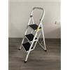 NONE Scala a 3 Gradini Pieghevole con Gradini Antiscivolo, Scala di Sicurezza in Acciaio per Cucina, Resistente