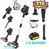 DayPlus Aspirapolvere senza fili 30000Pa, 3 in 1 portatile, motore brushless 130000RPM, 35 minuti di autonomia - per tappeti, pavimenti duri, peli di animali domestici - Spina EU