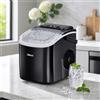 silonn Macchina portatile per fare cubetti di ghiaccio per il lavoro, macchina per il ghiaccio autopulente - 9 cubetti di ghiaccio pronti in 6 minuti, 11,8 kg/24 ore, macchina per gelato a forma di