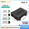 DATOUBOSS Inverter Auto DATOUBOSS 48V 60V 72V a Tripla Tensione, Potenza Continua 3000W, Frequenza Regolabile 50Hz/60Hz, Onda Sinusoidale Pura