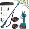 NONE Forbici Elettriche Brushless 2in1 400W con Batteria 3000mAh, Cesoie Elettriche per Potatura con Asta Telescopica Estensibile, Tagliarami