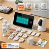 KERUI Sistema di allarme domestico Kerui 4G con protezione di sicurezza, schermo touch da 4,3 pollici, WiFi wireless, 433 MHz, compatibile con Tuya Alexa, antifurto.