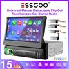 ESSGOO 7" Android15 4+64G 6+128G 2+64G Universale schermo tattile ribaltabile manuale autoradio GPS navigazione WIFI RDS Bluetooth USB Type-C CarPlay Android Auto wireless Mirror Link controllo al