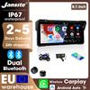 Jansite Cruscotto Digitale Portatile per Moto 7/8.1 Pollici Wireless Android Auto Carplay IP67 Impermeabile Doppio Bluetooth