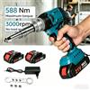 Seeiswork Pistola Rivettatrice Elettrica Brushless 588Nm 2.4-5.0mm, Utensile Automatico per Rivettatura a Inserto per Batteria Makita 21V