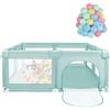 NONE Box per Bambini 120x120cm, Recinto per Bambini con Rete Traspirante, Parco Giochi Sicuro per Bambini, Include 50 Palline Oceaniche