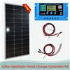 JINGYANGPV Pannello Solare Rigido 120W 12V Monocristallino con Regolatore di Carica 10A e Cavo di Connessione per Energia Off-Grid 12 Volt per Camper, Barca, Roulotte, Uso Domestico