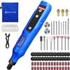 NONE Utensile Rotante Multifunzione Senza Fili, Mini Utensile Rotante a 5 Velocità Variabili con Ricarica USB, Strumento Elettrico da 3.7V per Intaglio del Legno, Levigatura, Lucidatura, Foratura,