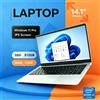 FUCHU Laptop FUCHU da 14.1'' con Windows 11, Intel Atom x7 A3950 180 ° Laptop Pieghevole Sottile con 12GB RAM, 512GB/1TB SSD, 1920*1080, Computer per Ufficio e Studio
