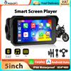 podofo Monitor per Moto Podofo 5'' con Carplay e Android Auto, Schermo Intelligente Impermeabile IP68, Supporto per Rilevamento Pressione Pneumatici, GPS, Monitor BT
