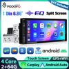 Podofo 6.86'' 2+64G Autoradio Intelligente 1Din Universale con Carplay, Android Auto, BT, WIFI, GPS, Mirror Link, FM