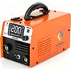 HITBOX Saldatrice semiautomatica HITBOX 220V HBM200 3 in 1 senza gas ARC/MIG/Lift TIG Inverter con tecnologia Synergy per saldatura di ferro senza gas