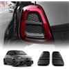 KUNGKIC Copertura Fanale Posteriore Auto in ABS 1 Paio per Abarth 595 695 595C 695C Fiat 500 500C 2016 2017 2018 2019 2020 2021 2022 2023 2024