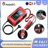NONE Caricabatterie Podofo 12V 10A/24V 5A per Batterie al Calcio/Gel AGM/LiFePo4/Al Piombo con Protezione Termica, Riparazione a Impulsi e Display LCD