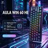 AULA Tastiera AULA WIN60 HE con Effetto Hall, 61 Tasti, Cablata, Retroilluminazione RGB, Montaggio Gasket, Switch Magnetici Regolabili 8000Hz, Tastiera da Gaming