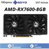 SOYO Nuova scheda grafica AMD Radeon RX7600 da 8 GB 6nm GDDR6 PCI Express 4.0 3*HDMI compatibile con interfaccia DP*10 per giochi desktop e computer da ufficio Scheda video RX7600 da 8 GB