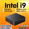NONE Mini PC Portatile 2026 con Intel Core I9 8950HK / I3-6100U, Windows 11, 16GB RAM DDR4, 512GB/1TB SSD, Computer da Gaming, WiFi 6, BT5.2, USB3.0, 1080P, Mini Desktop PC