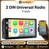 Ainavi Autoradio Universale 2 Din Wireless CarPlay Android Auto Bluetooth Schermo per Auto Lettore Multimediale Radio Samochodowe Car Play Auto Wireless Apple Schermo HD FM 7 Pollici K70