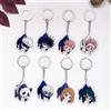 Potdemiel 1/8 Pezzi Portachiavi Anime Jujutsu Kaisen, Accessori per Auto, Ciondoli in Acrilico per Borsa, Divertenti Portachiavi, Decorazione per Zaino