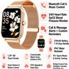 NONE Smartwatch da Donna alla Moda con Schermo Intero da 1,85 Pollici, Chiamate Bluetooth, Monitoraggio del Sonno e dell'Ossigeno nel Sangue, Cinturino Milanese, Funzioni Salute e Fitness