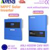 ANENJI Inverter Solare Ibrido ANENJI 6.2KW 4.2KW On-Grid Off-Grid 48V 24V Onda Pura con Regolatore di Carica MPPT 120A 100A PV 500VDC