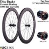 CSC Set di ruote in carbonio CSC 700C per bici da strada, freno a disco in ceramica, bloccaggio centrale, profondità 38mm 50mm 60mm, larghezza 25mm, ruote per bici da ciclocross