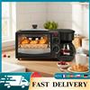 ELOOLE Macchina Elettrica 3 in 1 per Colazione, Multifunzione: Caffettiera, Forno, Padella, Piastra per Sandwich, Pane, Pizza e Bistecche