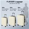 NONE Set di Valigie da 20-24-28 Pollici, Trolley Rigido Antiurto, Ruote a 360 Gradi ° Valigia con Ruote Scorrevoli, Grande Capacità di Stoccaggio per Vacanze, Gite in Famiglia e Viaggi all'Aperto