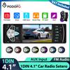 podofo Autoradio Podofo 1Din 4.1'' con Lettore MP5, Controllo al Volante, Bluetooth, Radio FM, USB, Supporto Scheda TF, Telecamera Posteriore