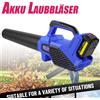 NONE Soffiatore a batteria, soffiatore per foglie con batterie da 4,0 Ah, velocità dell'aria di 260 km/h, portata di 770 m³/h, soffiatore per foglie senza fili con motore brushless per la cura del giardino