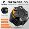 WEST BIKING Lucchetto Pieghevole per Bicicletta con Spedizione Locale, 4 Cifre, Antifurto, Portatile, per E-Bike e Scooter, Lucchetto Pieghevole con Password, Accessorio per Ciclismo