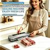 Seeiswork Sigillatrice Sottovuoto Portatile Completamente Automatica, Sigillatrice Sottovuoto con 10 Sacchetti Sigillanti, per Uso Domestico, Forte Aspirazione per Sigillatura Rapida, Ideale per Casalinghe