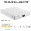Rosahqnda Materasso Rosahqnda altezza 25 cm, materasso con nucleo a molle 90/140/160x200 cm, schiuma traspirante, durezza H3, rivestimento in tessuto doppio in poliestere