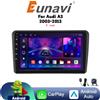 Eunavi Autoradio 9" per Audi A3 8P 2003 - 2013 S3 RS3 con CarPlay Wireless, Touch Screen, Android Auto, Stereo GPS, Navigazione 8+128GB