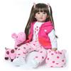 NONE Bambola Reborn Realistica da 60 cm in Silicone Vinilico Fatta a Mano, Bambola Neonato Realistica, Giocattolo Regalo con Accessori per Bambini dai 3 Anni in su