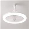 NONE Ventilatore da soffitto 3 in 1 E27 con telecomando, lampada LED orientabile, base convertibile per camera da letto, soggiorno, cucina, decorazioni per la casa