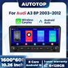 AUTOTOP Autoradio Wireless CarPlay Android Auto da 10.26 Pollici 1600*600P per Audi A3 8P S3 2003-2012 GPS Stereo Navigazione Multimediale 4G 8 Core BT RDS DSP