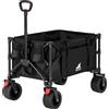 WOLTU Carrello da Giardino Pieghevole WOLTU 150/205L con Tasca Laterale e Portabevande, Trolley con Telaio in Acciaio per Campeggio e Spiaggia