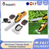 NONE Podofo Tagliasiepi Elettrico Senza Fili 2-in-1, Mini Tagliaerba, Forbici da Giardino, Attrezzo Elettrico per Potatura e Diserbo