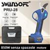 SWANSOFT PRU28, cesoie elettriche a batteria da 28 mm con taglio progressivo, batterie da 2Ah + 2Ah, per rami e arbusti