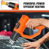 NONE Pistola Termica ORANGE per Asciugatura Artigianato e Pellicole Termoretraibili, 300W ° C & 600 ° Temperatura variabile, 4 ugelli, 2000W