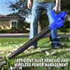 NONE Soffiatore per Foglie Blu, Aspiratore per Foglie da Giardino Senza Fili con Batteria da 4000 mAh e Caricabatterie per Soffiare Foglie/Auto/Polvere negli Angoli