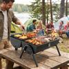 NONE Griglia per Barbecue da Esterno, Griglia a Carbone per Campeggio, Griglia Portatile a Doppia Faccia